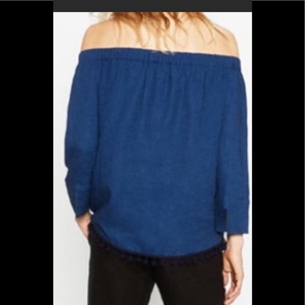 Zara linen tassel top